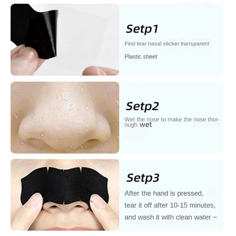 Nose Blackhead Remover Mask Deep Cleansing Skin Care Shrink Pore Acne Treatment Unisex Mask Nose Black Dots Pore Clean Strips