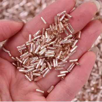 300顆11/0管珠2x6mm扭曲管珠玻璃珠螺旋珠,適用於DIY手鍊、珠寶、服飾製作及配件 10 最佳銷售 管珠 - №5