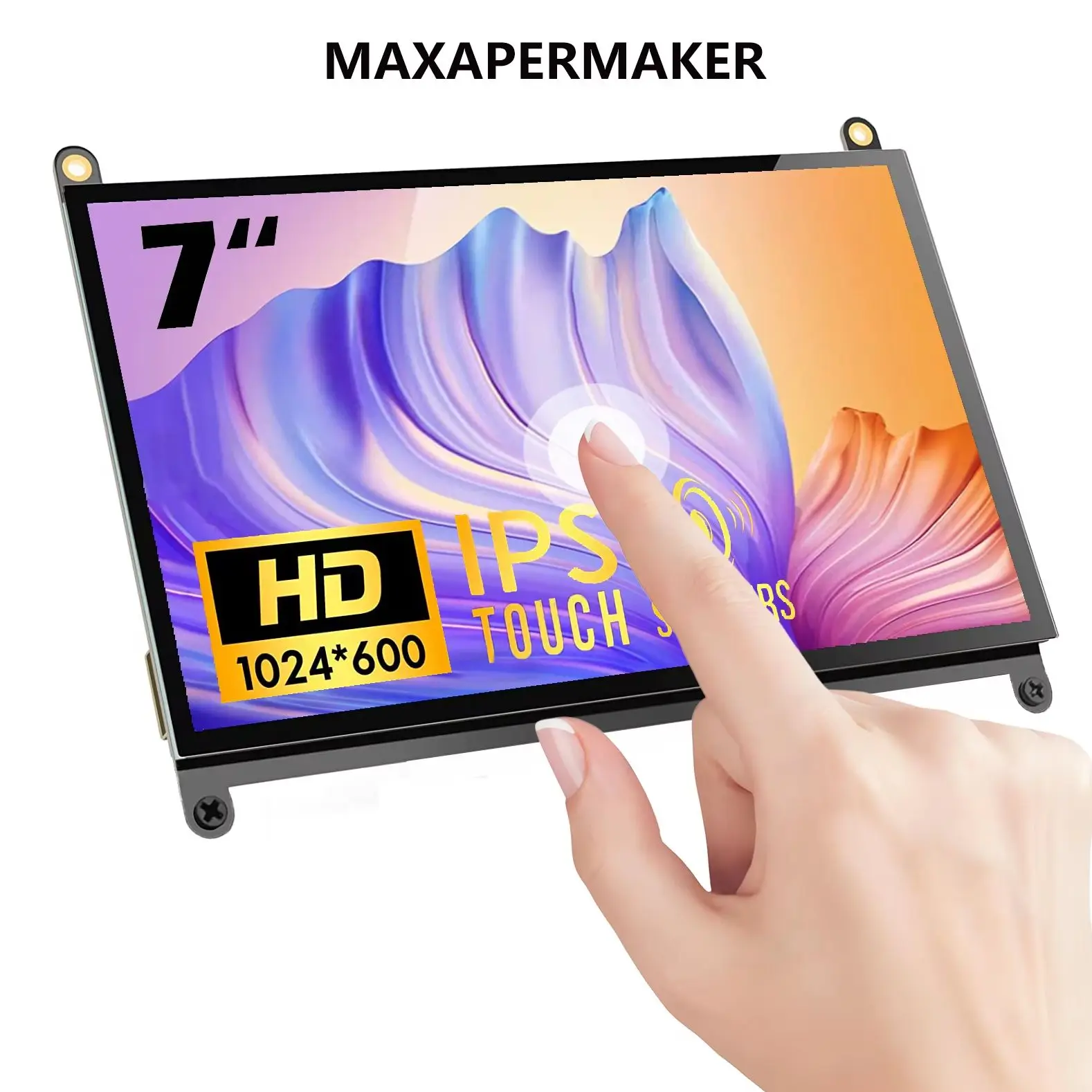Pantalla táctil Raspberry Pi de 7 ", Monitor de pantalla HDMI LCD IPS de 1024x600, Raspberry Pi 5/4B/3B+/3B/B+/Zero/400