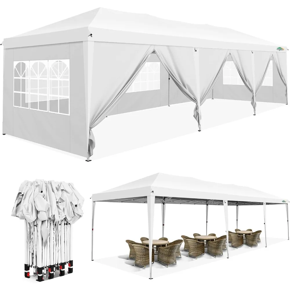 

COBIZI 10x30 Up Canopy Tent with 8 Removable Sidewalls Waterproof Commercial Shelter Outdoor Party Tent Portable