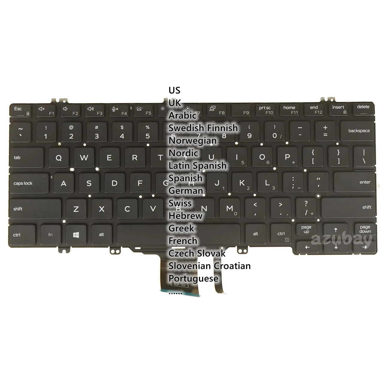 

Keyboard For Dell 0666FG 0DTF98 0DCJ6K 062KCJ 07FYT7 DLM18G3 02TR2K 02RDRV 03PCWD 03FPPD 06XCKK 02G03V Backlit / No Backlit