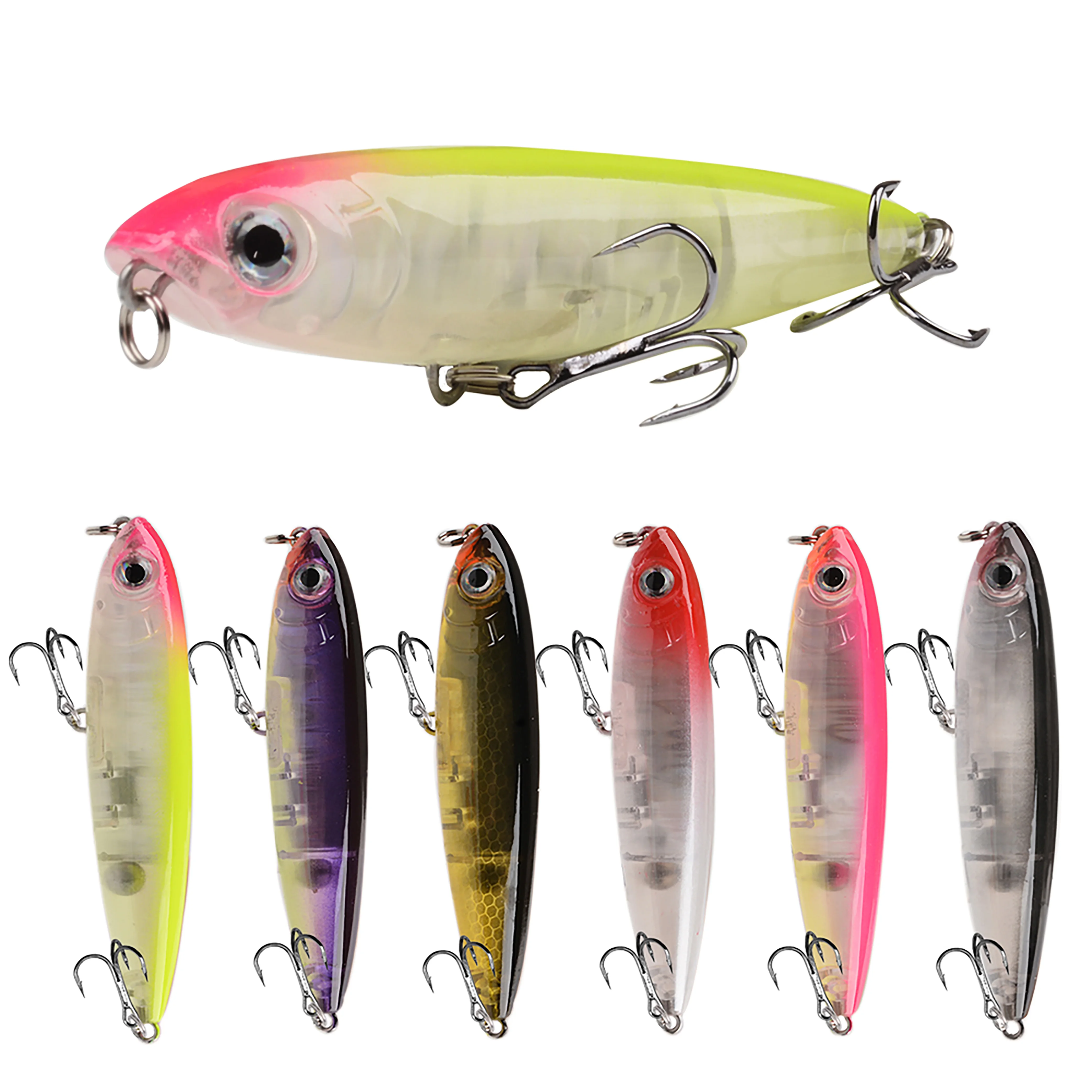 1 szt. Pływająca przynęta na ołówek 8cm 10.5g przynęta wędkarska woblery Crankbait sztuczne twarde przynęty z tworzywa sztucznego Bass Pike Fishing Tackle