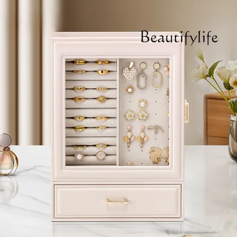 Fashion exquisite jewelry box, necklace, hand jewelry storage box, large capacity