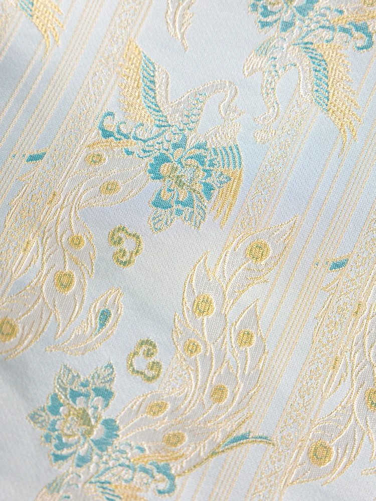 Peacock Print New Chinese Style V-neck 100% Natural Mulberry Silk Women's Fashionable Long Sleeved Single Breasted Suit Jacket