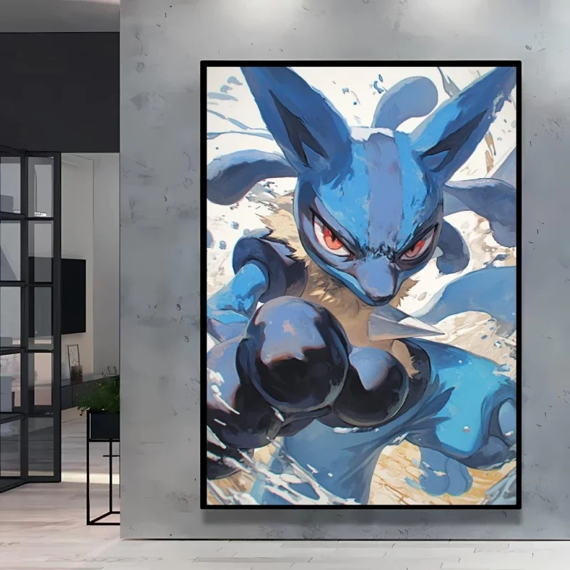 TAKARA TOMY Anime Pokemon Retro Leinwand Malerei Mewtwo Umbreon Cartoon Bild Poster Drucken Hohe Qualität Wand Kunst Wohnzimmer Dekor Poster 4