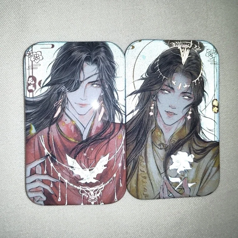 2 piezas/lote de pines de cosplay de anime Tian Guan Ci Fu Xie Lian Hua Cheng, insignia de la Bendición del Oficial del Cielo, broche de botón Itabag, Polaroid
