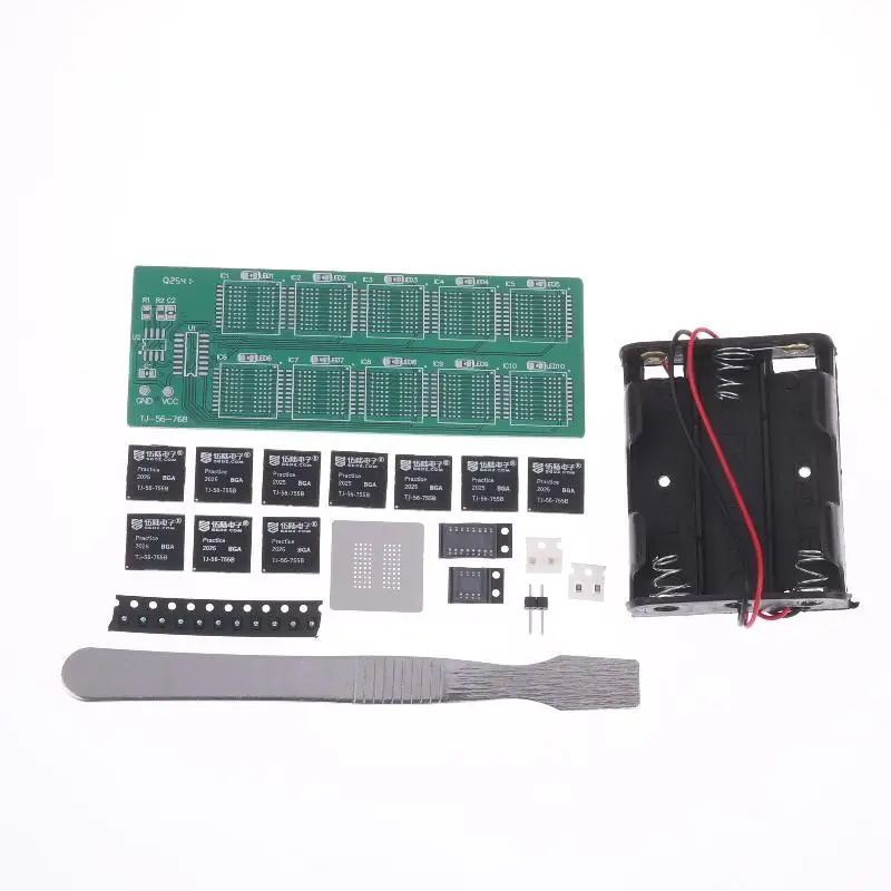 Soldeer-oefenbordset met BGA-chipset voor training in decimaal lichtgevend licht; losse accessoires voor educatieve doeleinden
