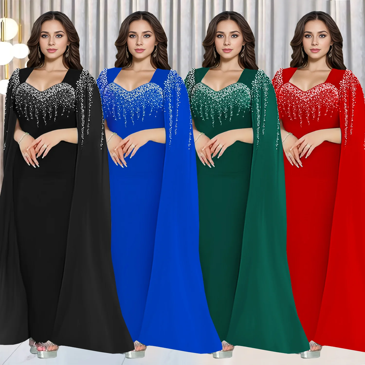 

African Dress Women Party Dresses Traditional Long Robe Diamonds Vestidos Female Africa Sexy Maxi Gown Spring Summer 2026
