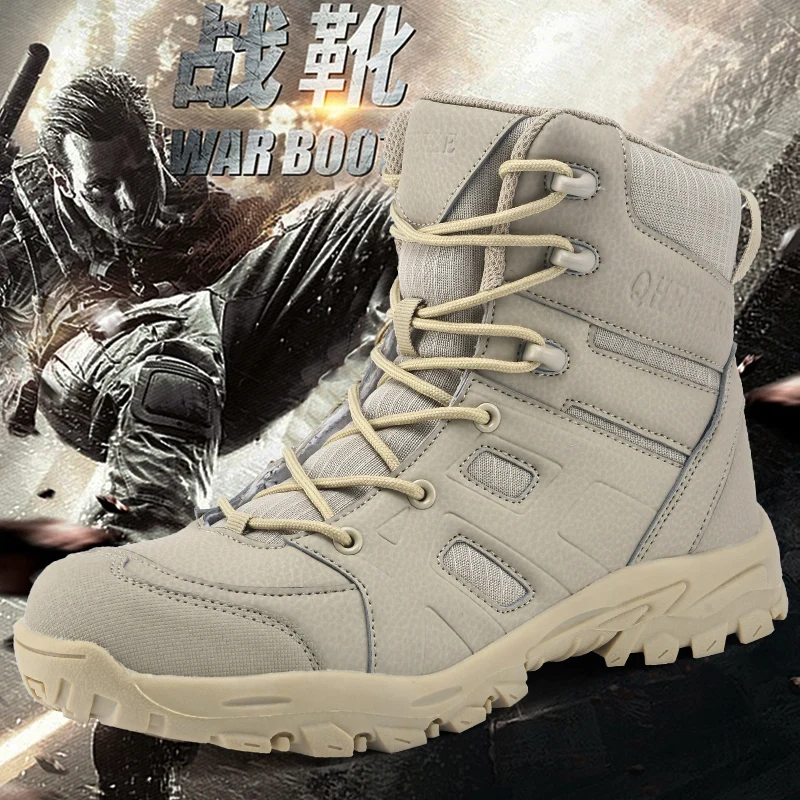 

Professional Tactical Military Boots, Men's Outdoor Hiking Boots, Comfortable Hiking Shoes, Men's Desert Work Shoes, Safety