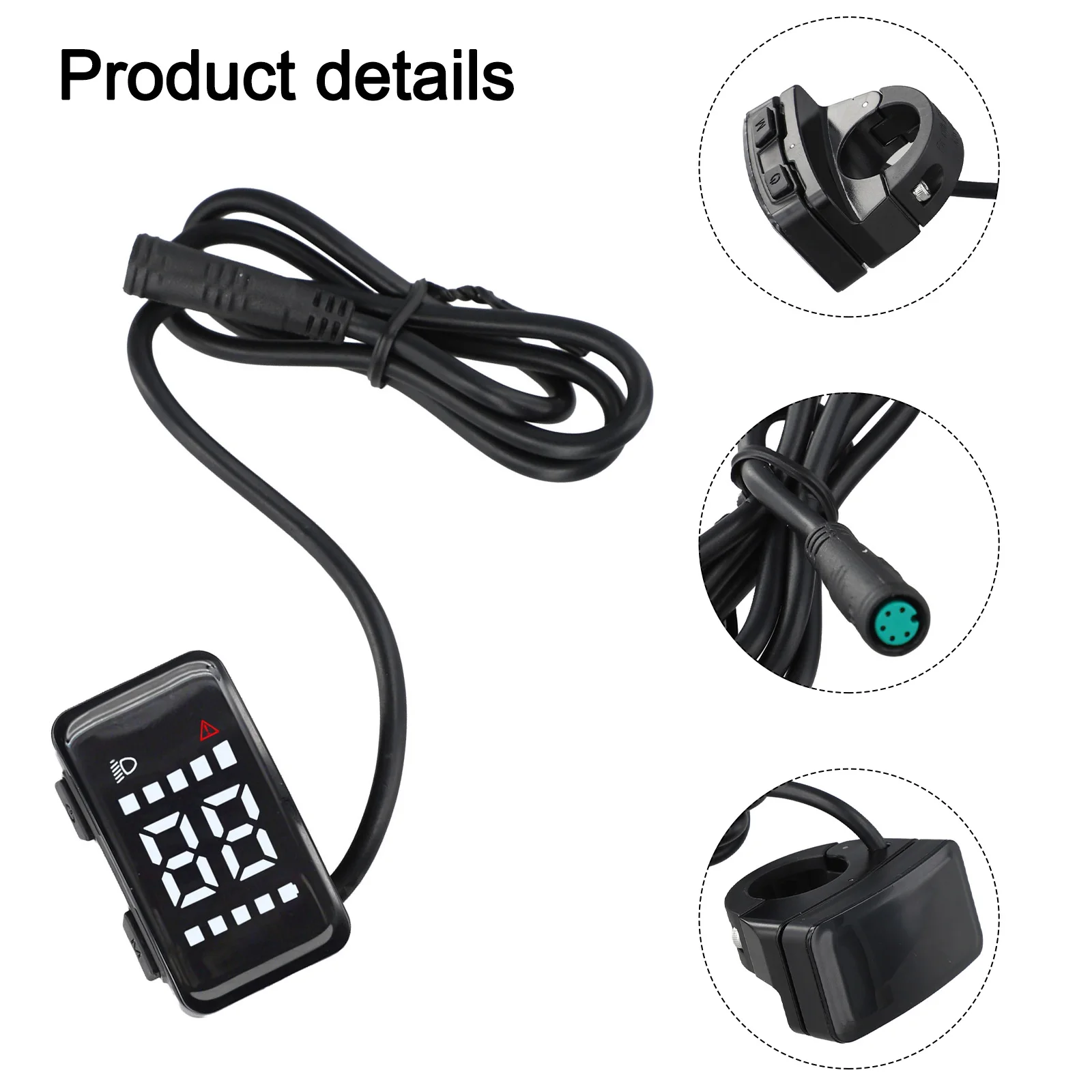 

5-PIN Waterproof Interface Ebike Controller Ebike Upgrades Real-time Speed Display Storage Temperature -30C To 80C For HD Motor