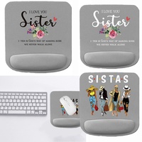 Mice Mat Soft Mousepad Protecting The Wrist Square Comfortable Ergonomic Thickened for PC Laptop Computer for Sister Pattern