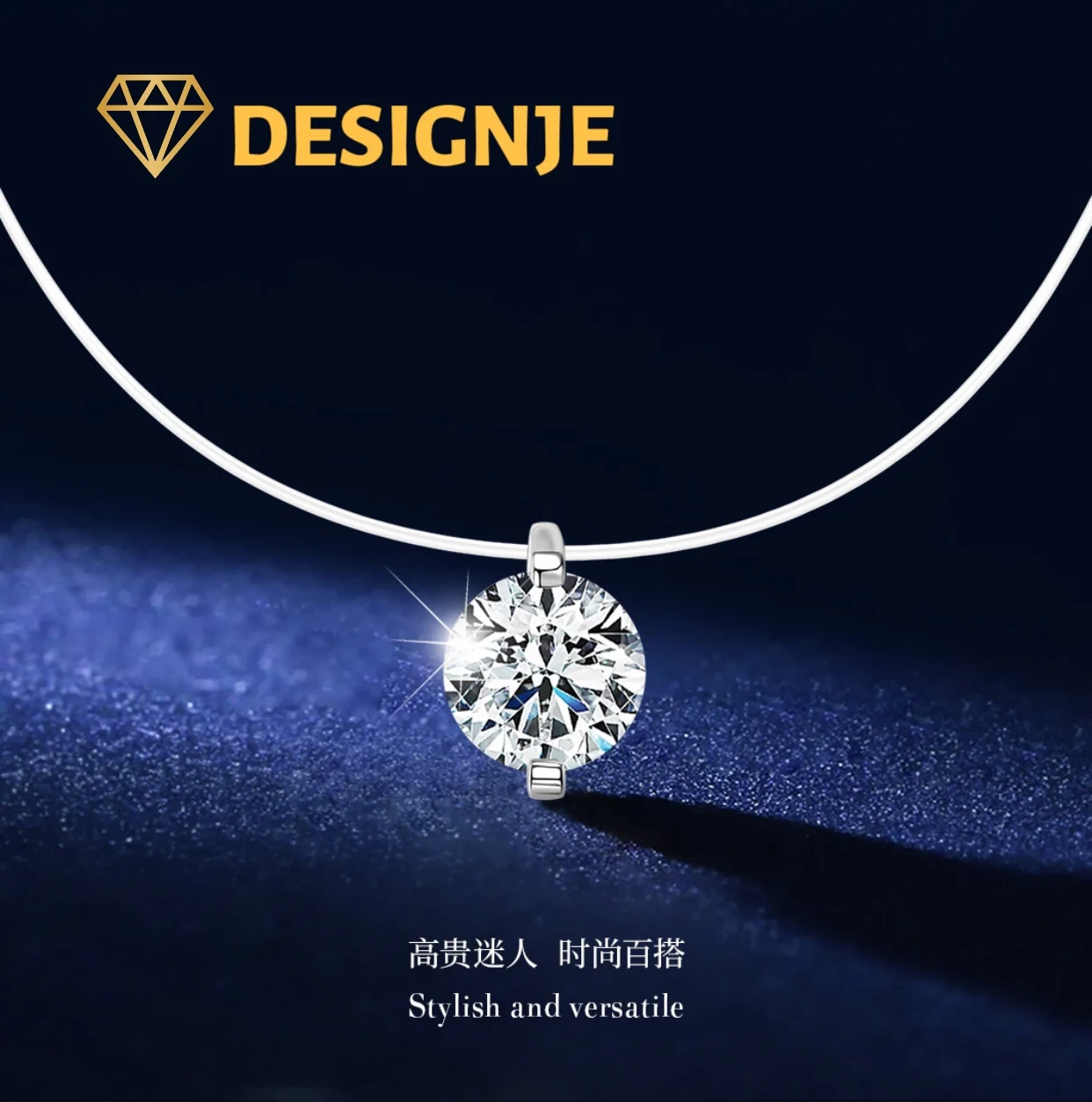 

Best-selling hot item: mermaid tear necklace, luxurious and high-end D-color moissanite collar chain, elegant and sweet jewelry