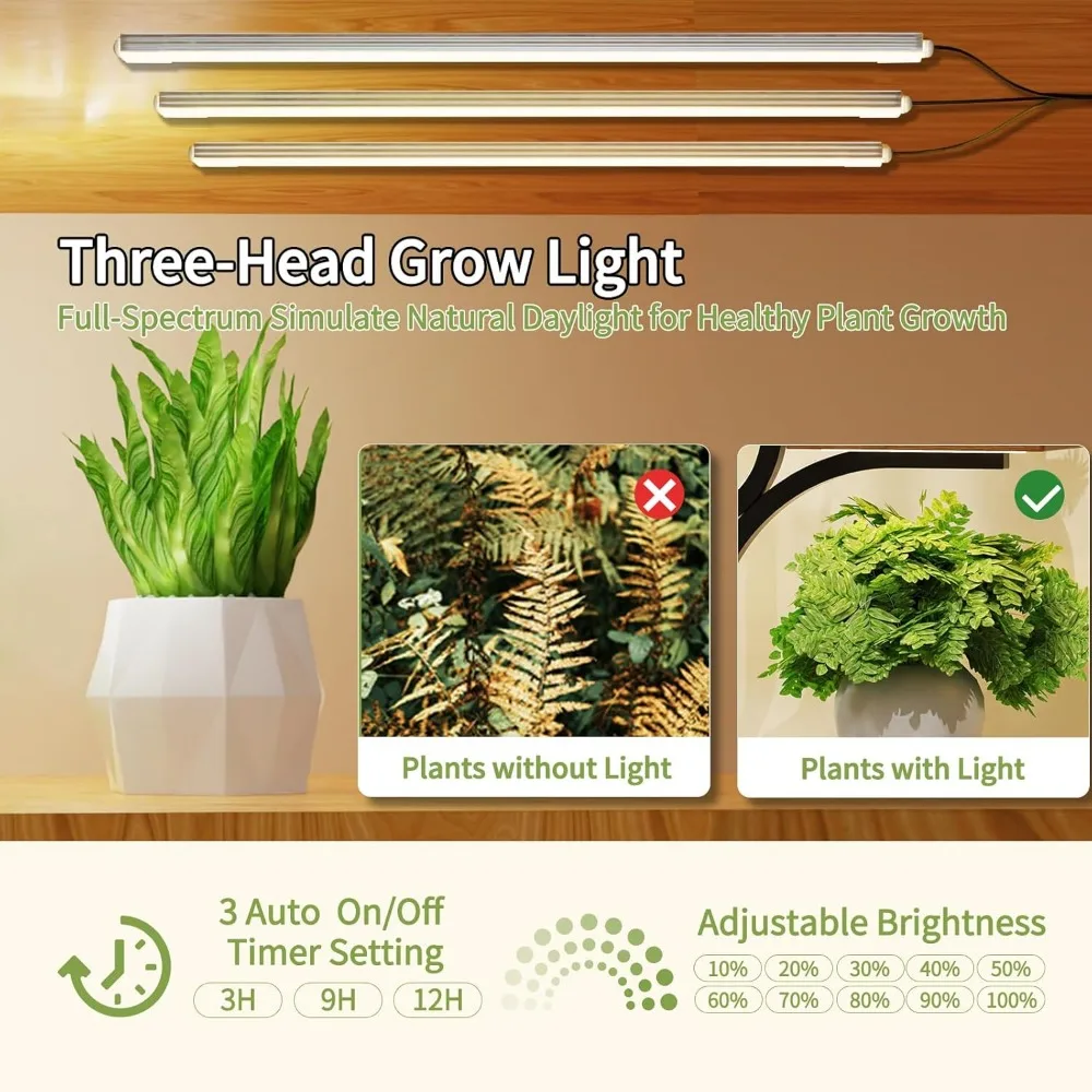 حامل نباتي من 8 طبقات مع أضواء للنمو، رف داخلي على شكل حرف S لديكور المنزل في غرفة المعيشة والفناء #4