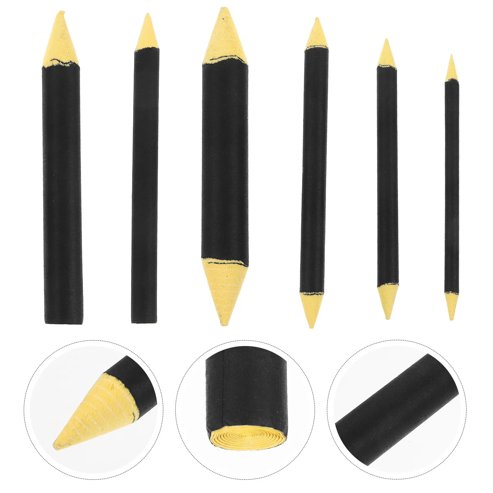 6Pcs Paper Blenders Sketch Wiper Tools for Artists Beginners Drawing Kneaded Eraser Alternative Blending Stumps Set Daily Use