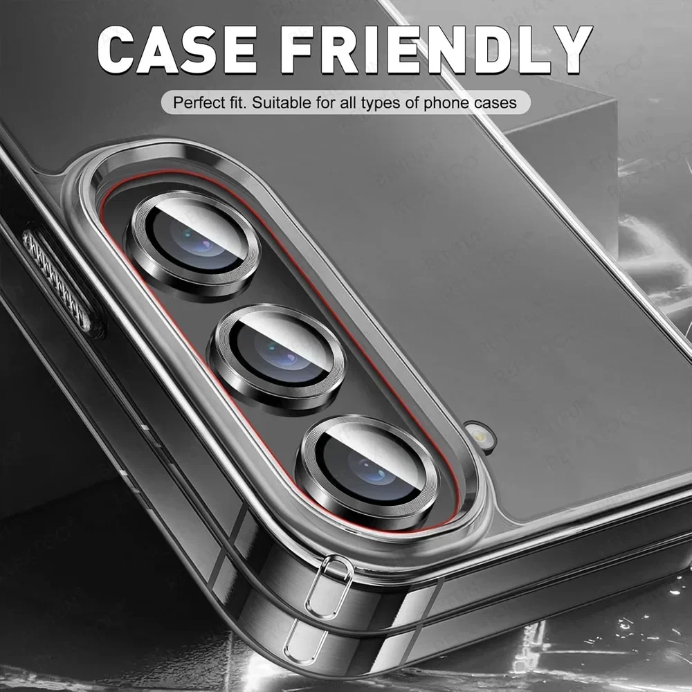 

Aluminum Alloy Camera Glass Case for Samsung Galaxy Z Fold 7 3D Metal Ring Lens Protector SamsungZFold7 ZFold7 ZFold 7 Fold7 5G