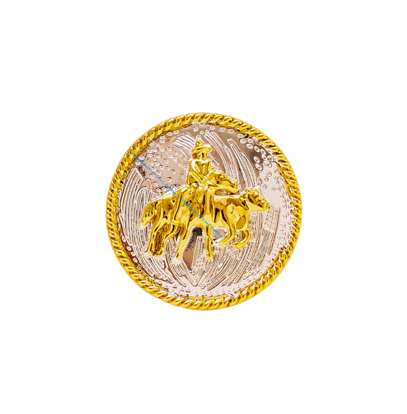 

10Pcs 30Mm Western Cowboy Cowgirl Rope Side Texas Gold Silver Saddles Bridle Rodeo Decor Leathercraft Concho Button Stud Set