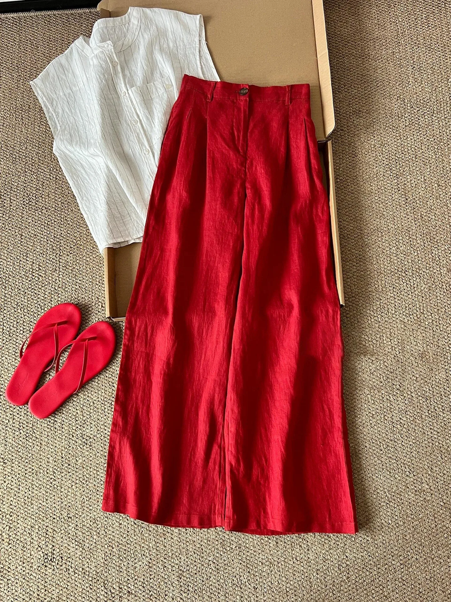 بنطلون واسع الساق بخصر مرتفع،  - مراجعة Summer Japanese Clothing وسعره