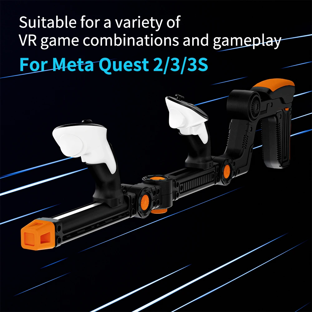 New Version VR Gaming Experience Magnetic VR Games Rifle Gun Stock For Meta Quest 2/3/3s/pro/3 VR Accessories Christmas Gift
