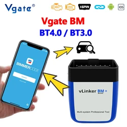 Vgate vLinker BM+ BM V2.2 OBD2 Car Diagnostic Tool Bluetooth 4.0 Auto Scanner for Bimmercode Android iOS pk ELM327 V1.5