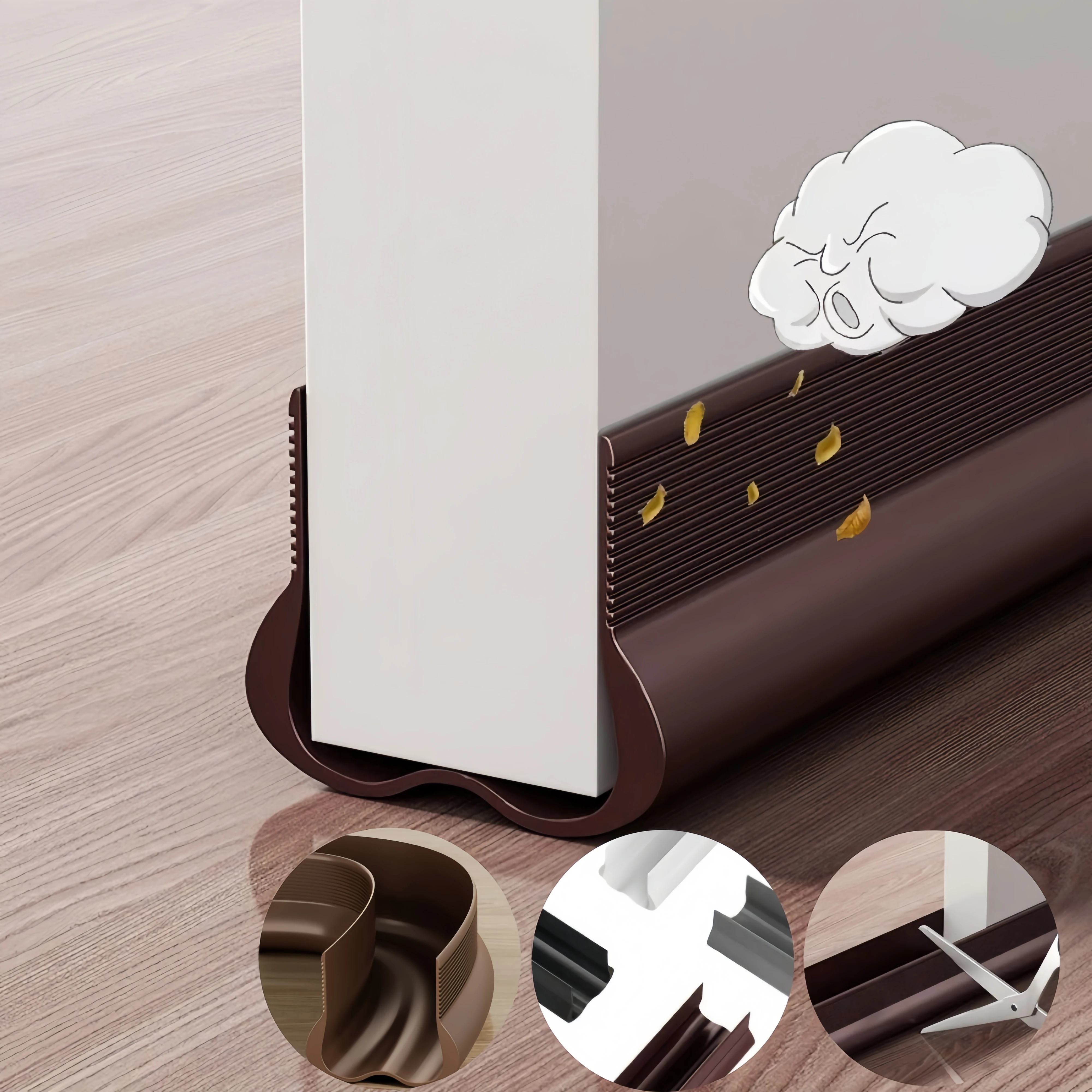 

1 шт., 93 см, ПВХ, нижняя уплотнительная лента для двери, уплотнительная лента под дверной ограничитель сквозняков, более толстая уплотнительная лента для холодных зазоров