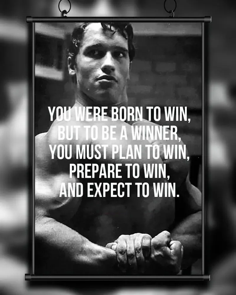A16 ARNOLD SCHWARZENEGGER Bodybuilding Motivational Gigantic Strong Wall Sticker Silk Poster Art Home Decoration Christmas gift