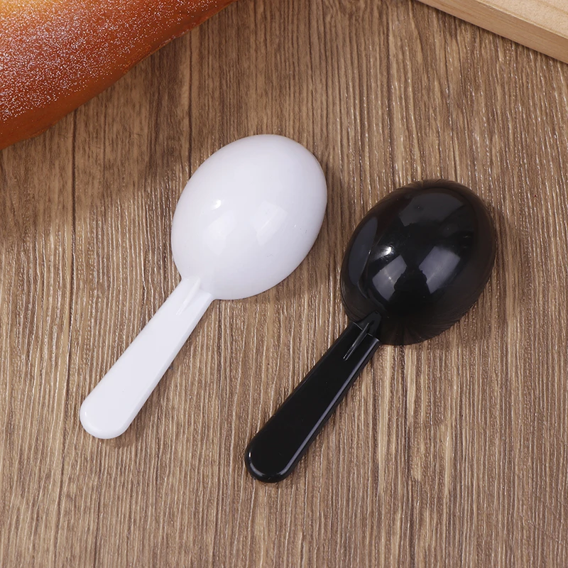 10Pcs Black White Measuring Teaspoon Scoop Plastic 7g 15ml Measuring Spoons Milk Powder Spoon Coffee Beans Container Scoops