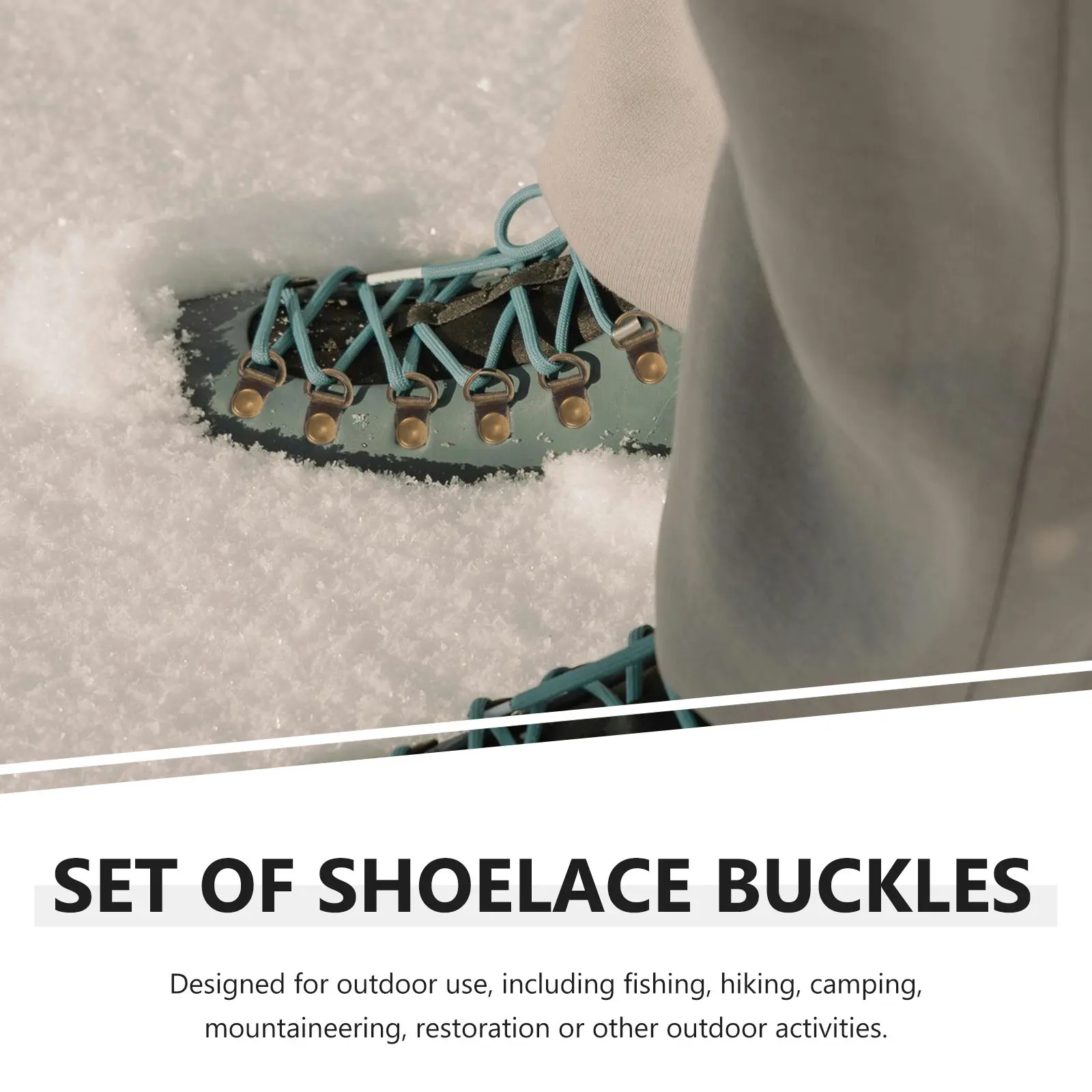20Pcs Shoelace Buckles Strong Wear-Resistant Metal Shoe Lace Buckle for Boots Hiking Shoes Purse Wallet DIY Supplies