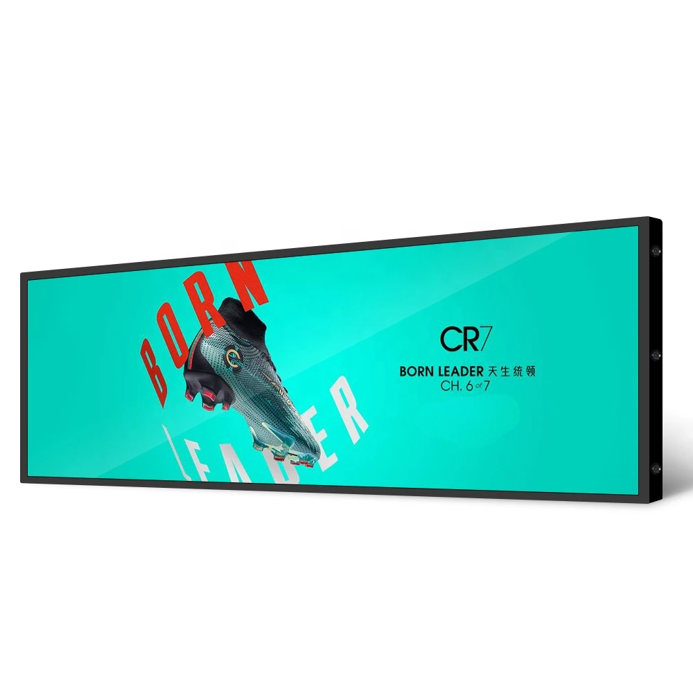 Refee Wide Stretched Bar Lcd Touch Screen Panel Sign Android Display Banner/bar Display/bar Screen