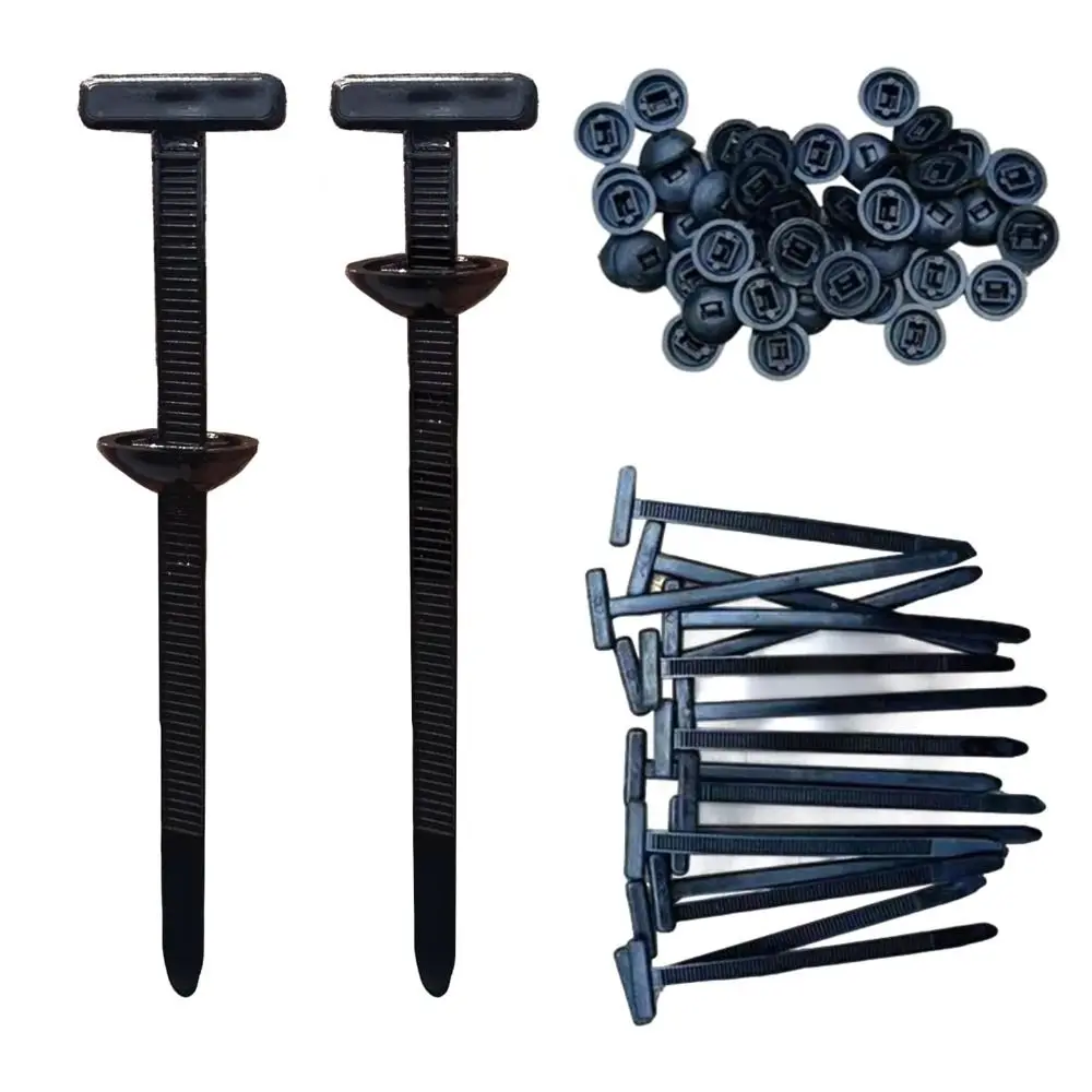20/50100Pcs Multipurpose Nylon Universal Cable Tie Buckle Nylon Buckle Cable Tie Retainer Tie Holder Self-Locking