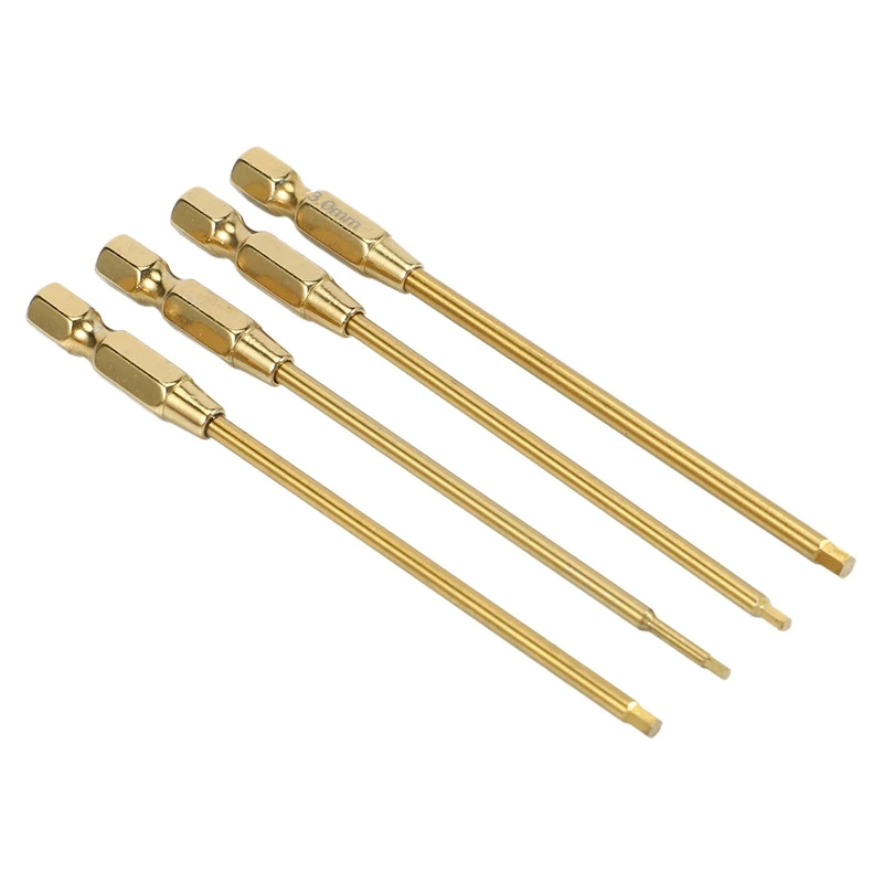 ABMO 8X Titan Schnellwechsel-Innensechskantschlüssel Sechskantschlüssel Schraubendreher Werkzeugsatz 1,5, 2, 2,5 und 3 mm RC-Modell Mini-Handwerkzeug