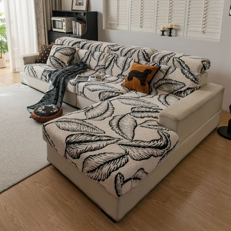 سميكة القطن الصوف غطاء مقعد أريكة التغطية الكاملة العالمي الغبار الأريكة يغطي عدم الانزلاق أفخم وسادة أغطية #2
