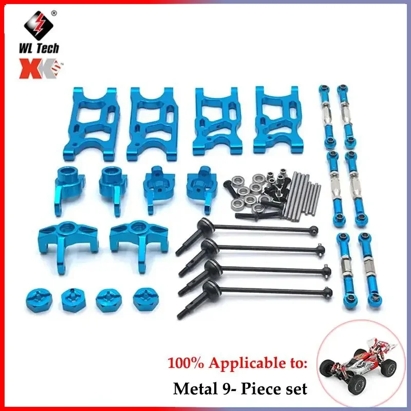 Wltoys 144001 144010 124007 124008 124016 124017 124019 metalowe zawieszenie wahacze kierownicy miska piasty zestaw dla części zamienne