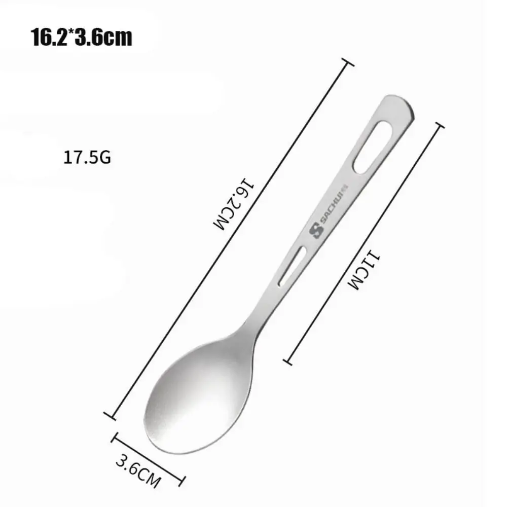 High Quality Portable Titanium Spoon Long Handle Environmental Outdoor Camping Fork Light Titanium Cookware Outdoor Tool