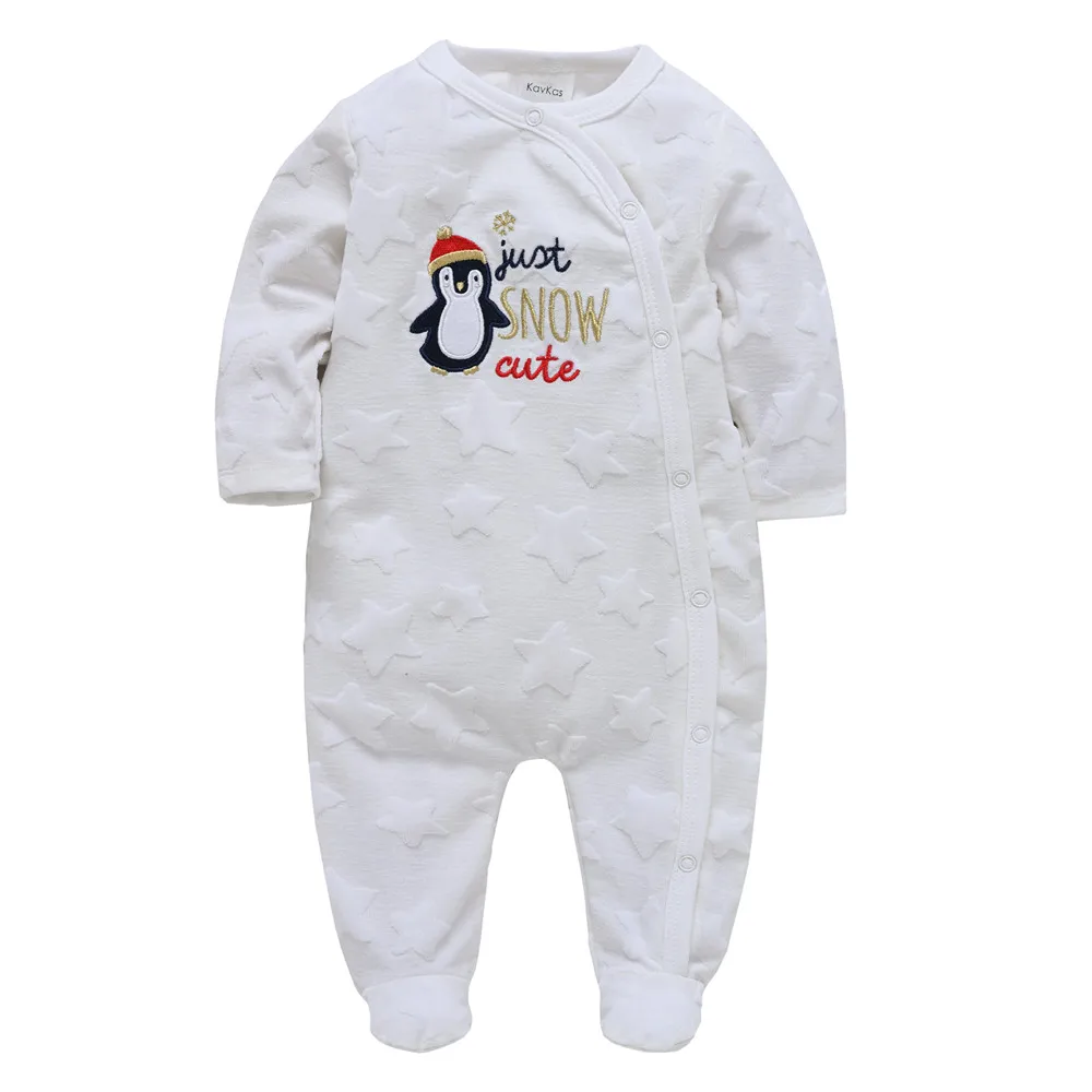 2023 Winter Baby Boy Clothes Cartoon Design Long Sleeve Newborn Girl Rompers Velvet Full Overalls Toddler Costume