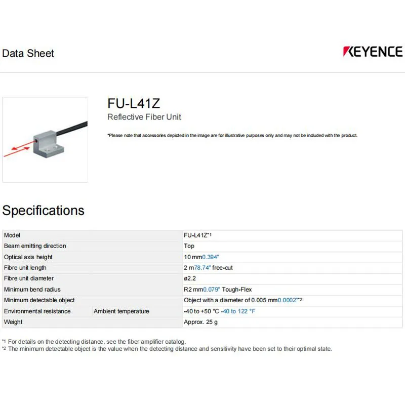 FU-L41Z KEYENCE fiber optic sensor,welcome to consult