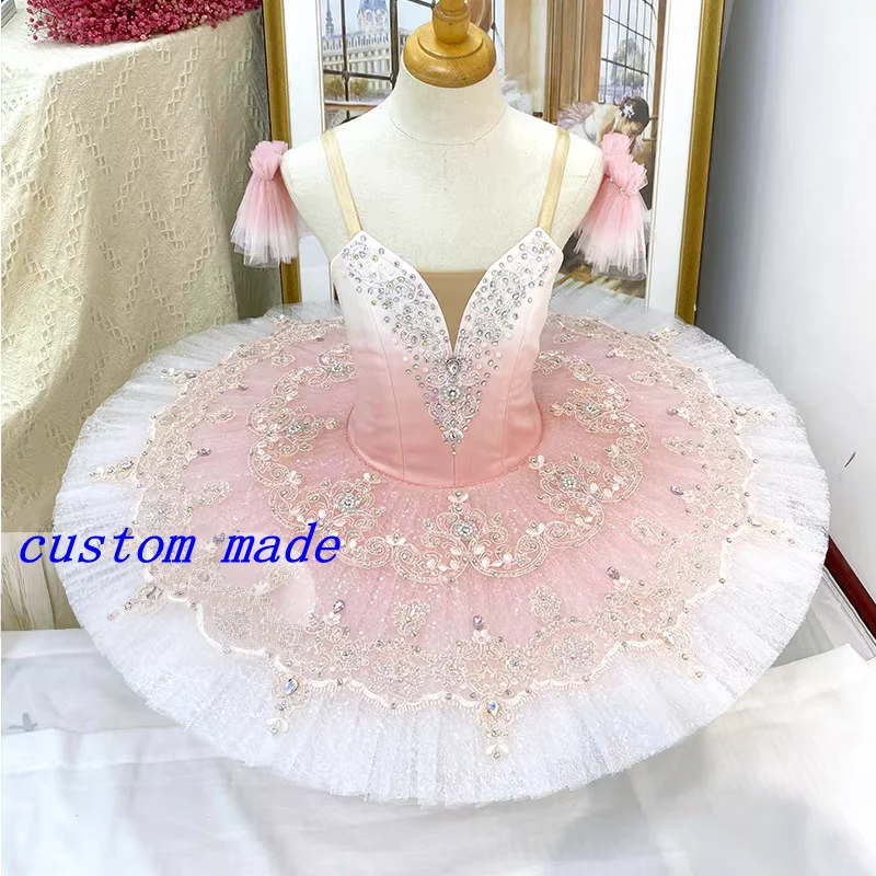 الجنية دمية فضية الجنية لطيف الجنية الباليه توتو اللباس الكبار والأطفال الأداء المهني المنافسة اللباس