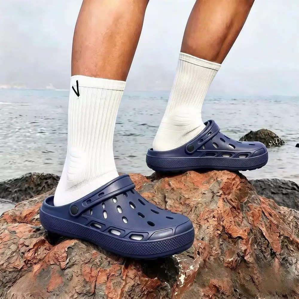 Breathable Hollow EVA Men Sandals Slip On Casual Footwear Adjustable Strap Lightweight Anti-slip Shoes