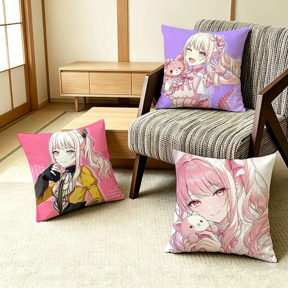 CUTE Project S-SEKAI M-Mizuki Akiyama   Pillow Case Pattern Printed Pillowcase For Living Room Sofa Cushion Cover