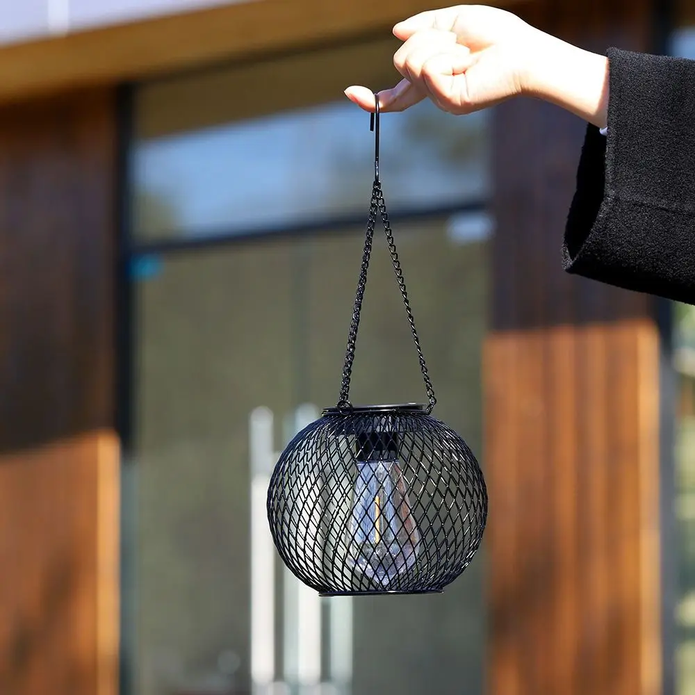 Práctica linterna Solar impermeable, luces Retro más brillantes, luces inalámbricas para exteriores, luz de Camping recargable de hierro, decoración de fiesta