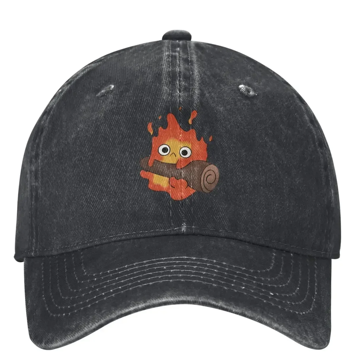 Calcifer Anime Gewassen Baseball Cap Japan Street Style Trucker Hat Unisex Tieners Buitensporten Zonbescherming Baseball Caps