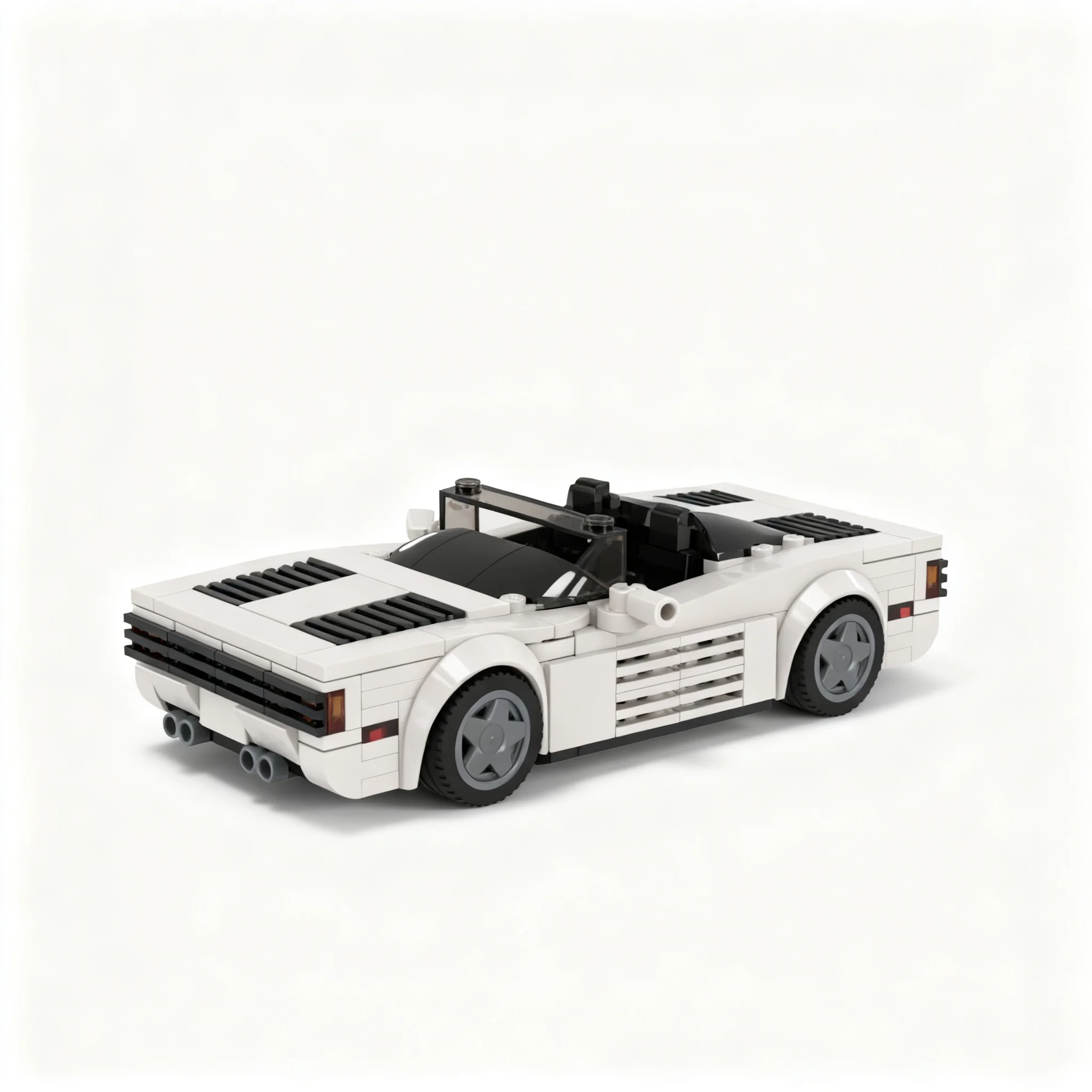 328pcs MOC Testarossa Spider 8wide City Champions Model Building Blocks Idea Craft Brick Assemble Display Education 3D Birthday