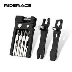 RIDERACE Bicycle Hex Spoke Wrench Foldable Multi Function Repair Tool Kit MTB Chain Cutter Mountain Road Cycle Bike Screwdriver