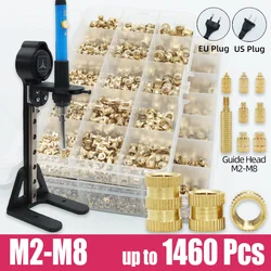 1460x Threaded Insert Nut Soldering Iron Tip Heat Set Inserts Press Tool Brass Nutsert Embedded Copper Insertnut for 3D Printer