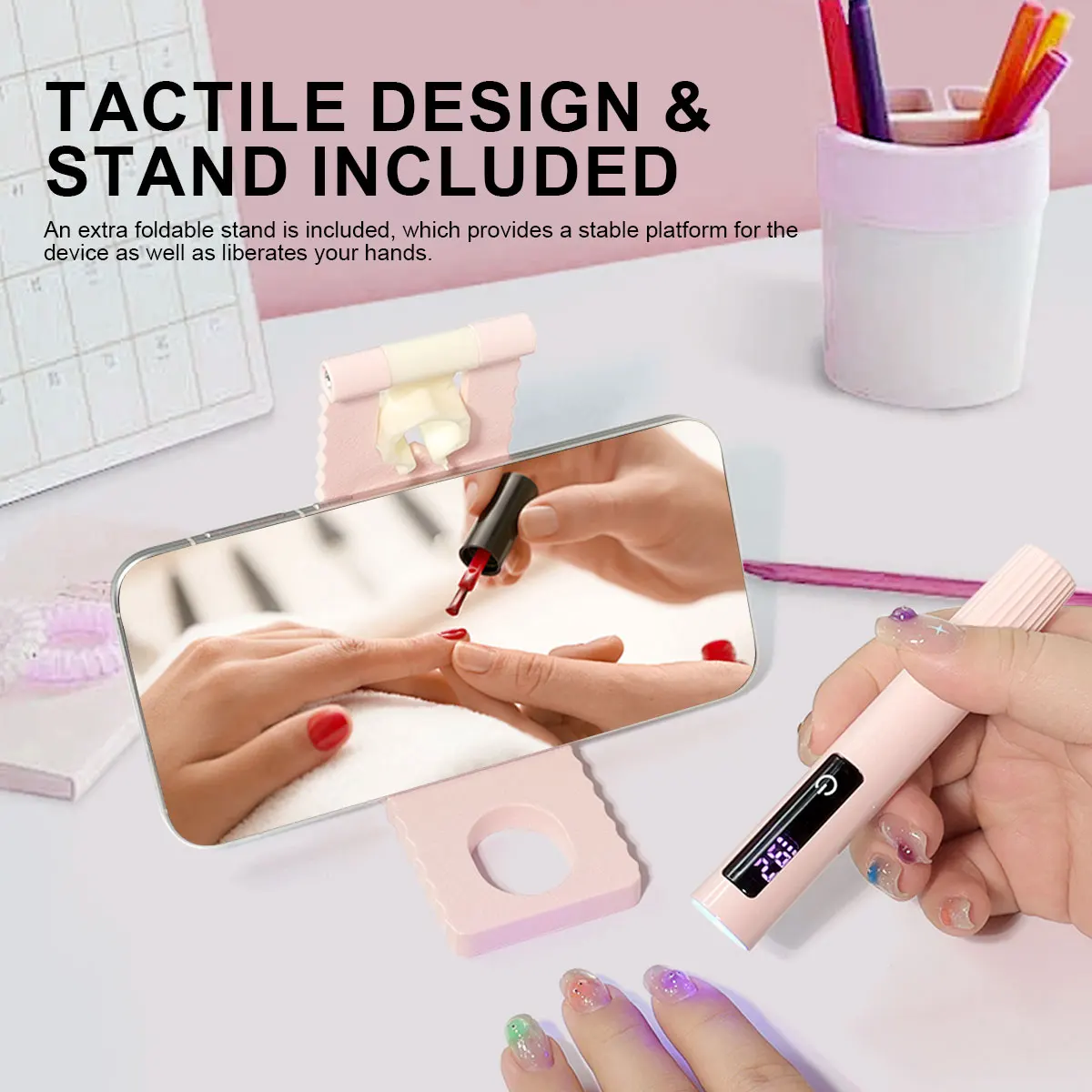 라이메걸 핸드헬드 LED 네일 드라이어 램프 LCD 모니터 탑재 충전식 USB 네일 드라이어 빠른 경화 네일 글루 UV 램프