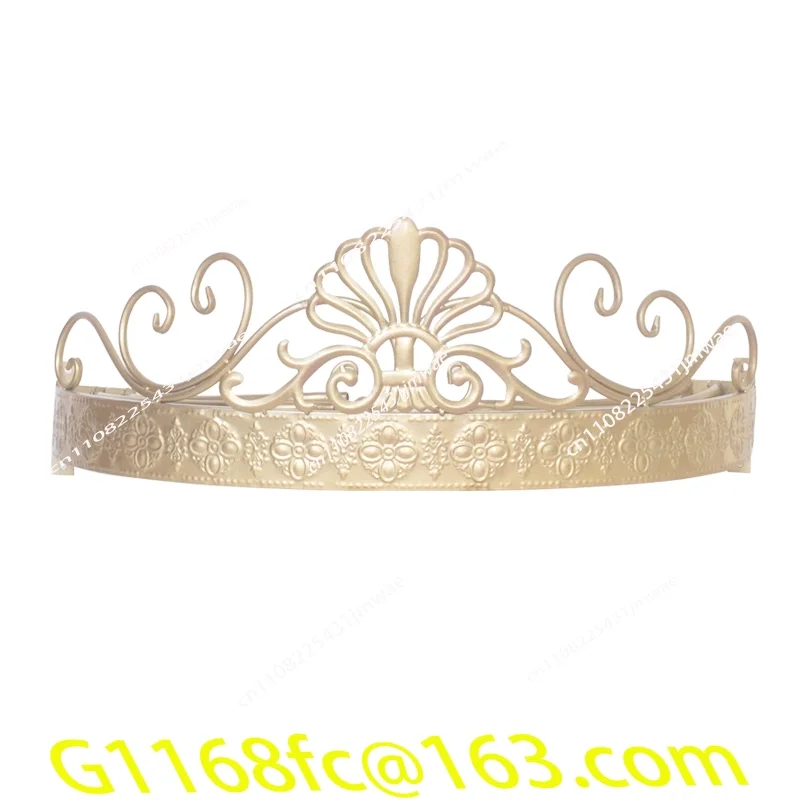 Princess Bed Curtain Rack European Style Girl Headboard Decoration Crown Display Rack Mosquito Net Rack with Hooks