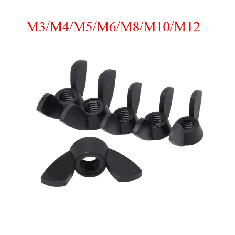 10/20pcs Nylon Wing Nut M3 M4 M5 M6 M8 M10 M12 Plastic Ingot Nut Plastic Butterfly Type Plastic Wing Cap Nut