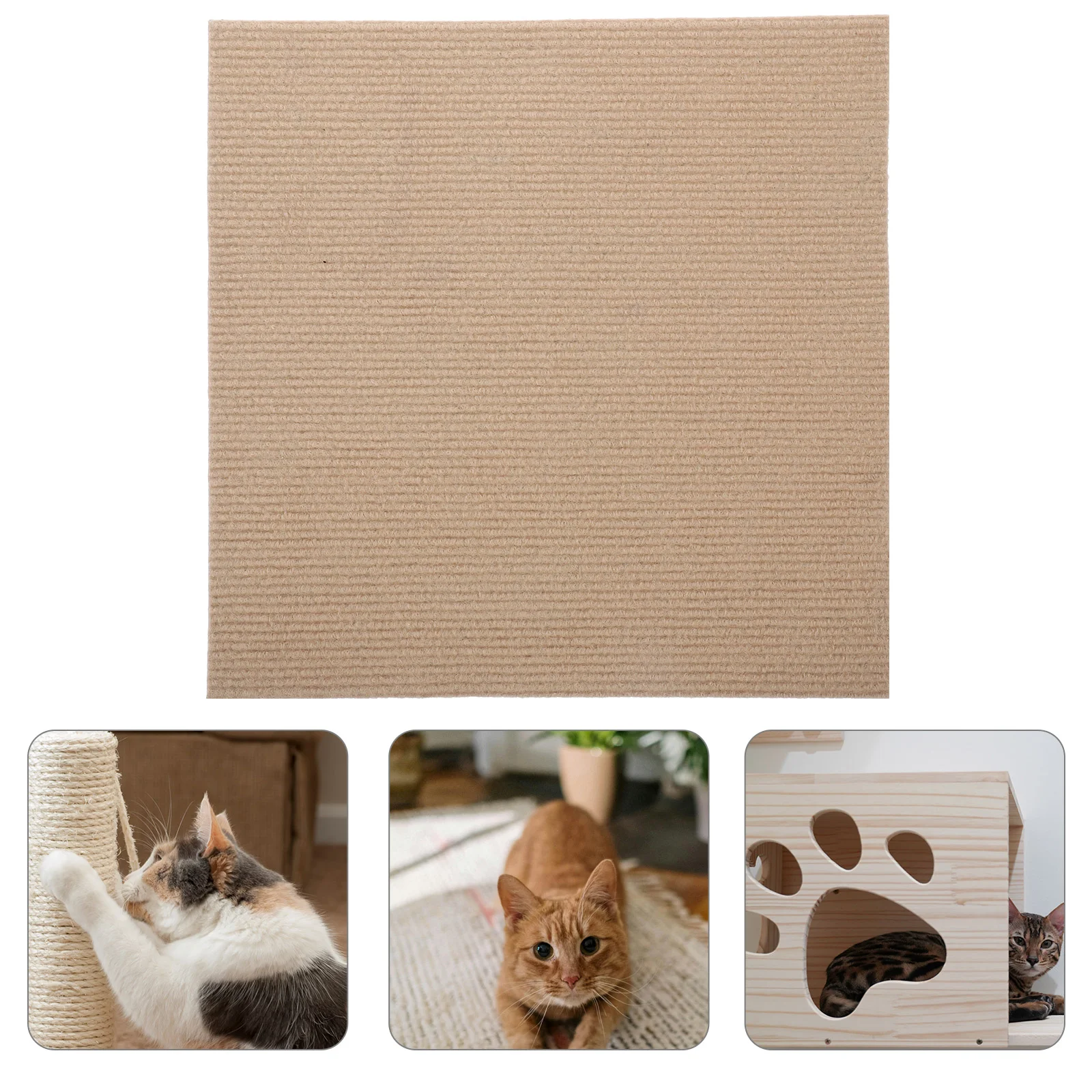 Cat Scratchers สําหรับแมวในร่ม Scratching โพสต์ Self-กาวพรมพรมเปลี่ยนชิ้นส่วนพรมพื้นที่
