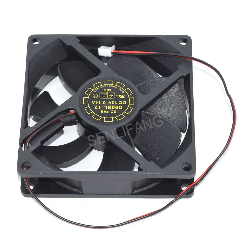 D90SL-12 DC12V 0.14A 2Pin 92x92x25mm Server Square Cooling Fan For Y.L FAN