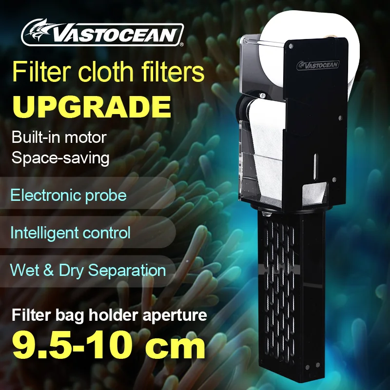 VASTOCEAN Filter Bag Version Fish Tank Filter Cloth Filter Paper Roller Automatic Wet & Dry Separation Explosion Proof Punching