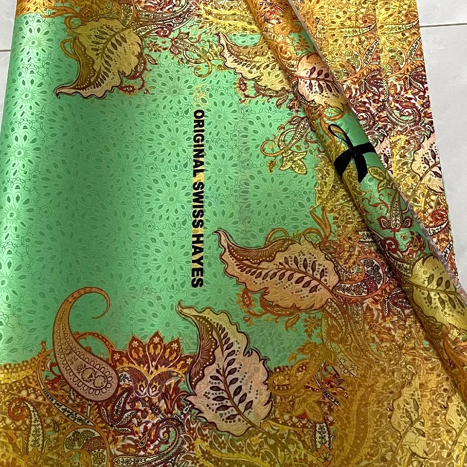 

3D Sparkling Gele & Headwrap Fabric -2PCS High Quality African Print Embroidery Material for Women, 51cm x 230cm TX-3-19